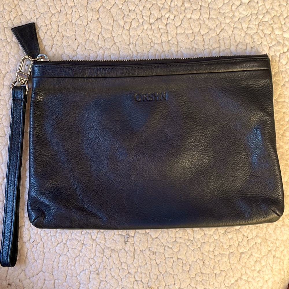 Orsyn black leather purse